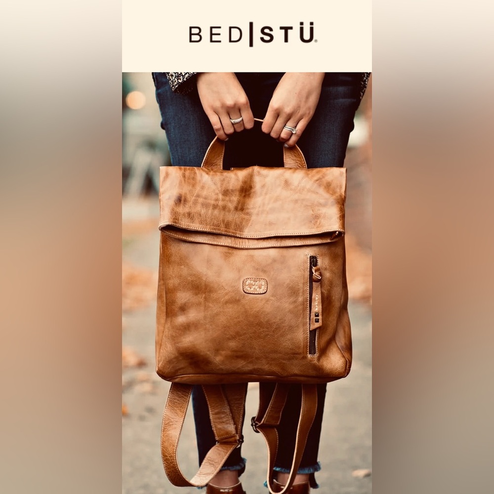 🔥SALE🔥 Bed Stu Howie Backpack Rustic Brown Hand finished Distressed Luxe Leather